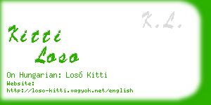 kitti loso business card