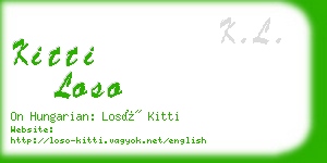 kitti loso business card